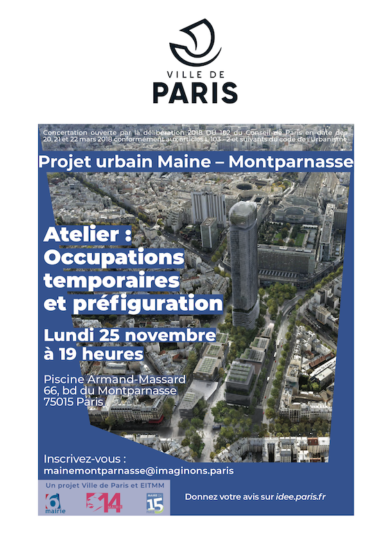 Paris 75015 Consultation Projet urbain Maine-Montparnasse